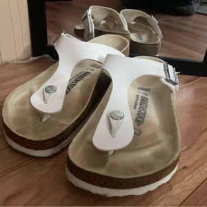 Birkenstock Gizeh White Thong Sandals